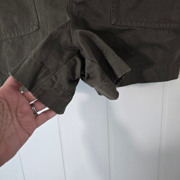 Banana Republic Paper Bag Shorts with Belt, NWOT, Olive Green Size 16 - Picture 9 of 9